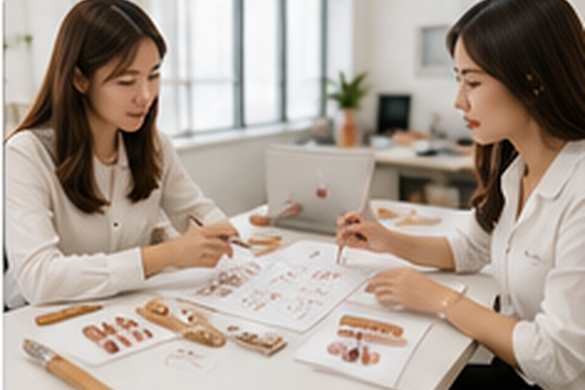 Custom press-on nail design consultation