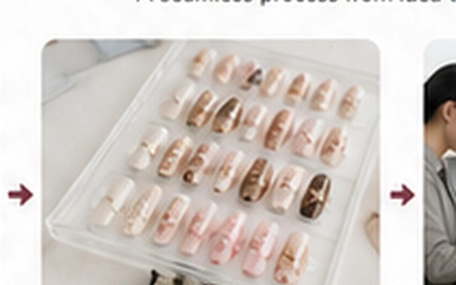 Physical press-on nail sample iteration and product approval process