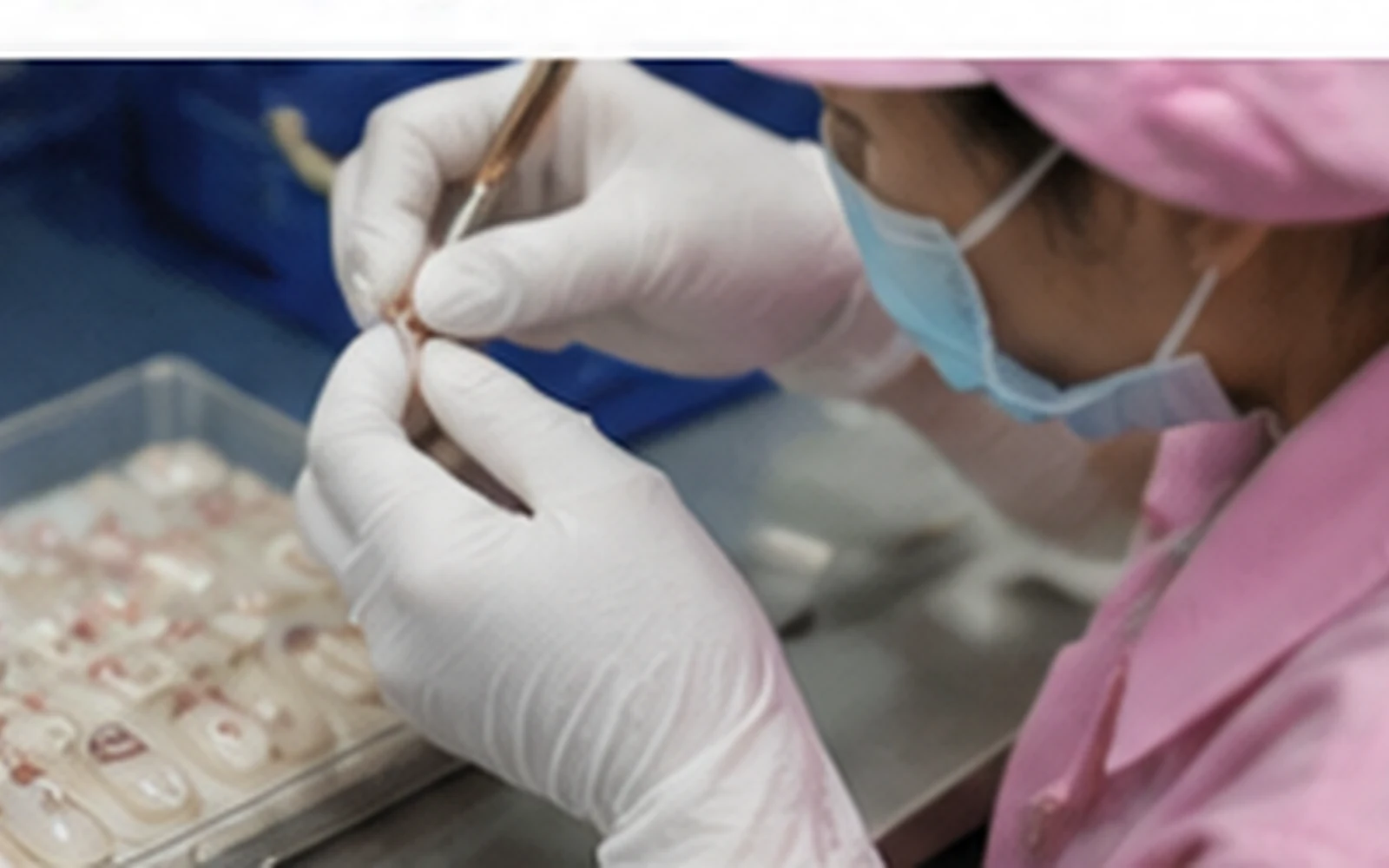 Press-on nail quality inspection for shape, finish, decoration, and packaging